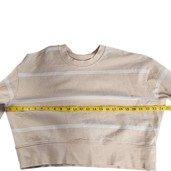 Lululemon Perfectly Oversized Cropped Crew Neck Sweater, Striped - Picture 5 of 6